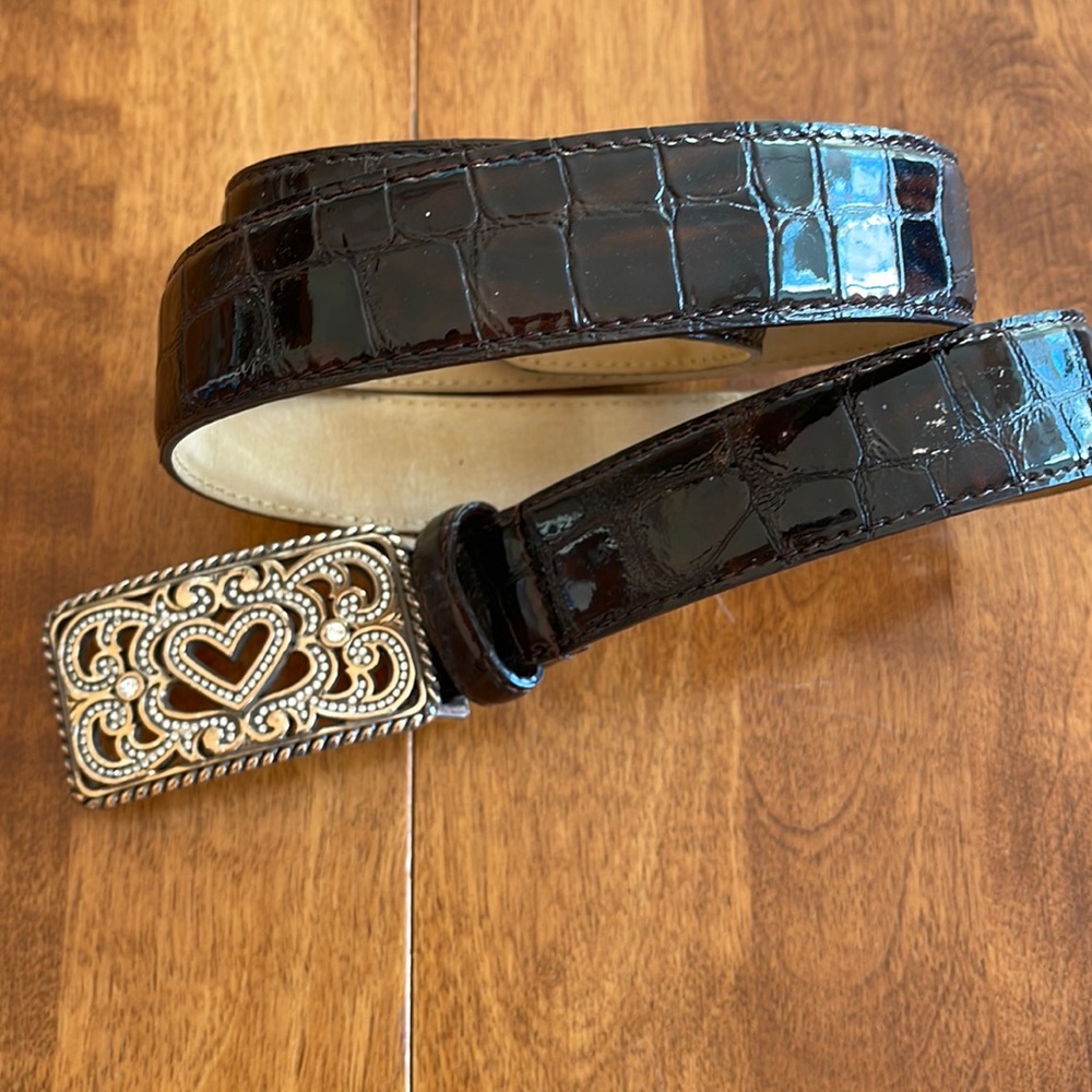 Brighton patent leather belt 36